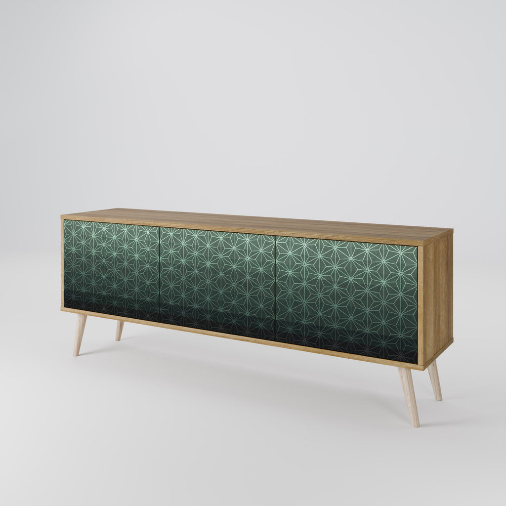 ORNAMENTAL GLIMMER Móvel de TV com 3 Portas em Efeito Carvalho