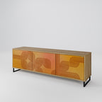 STRENGTHENING RELATION Móvel de TV com 3 Portas em Efeito Carvalho