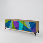 COLD SHOWCASE Móvel de TV com 3 Portas em Efeito Carvalho