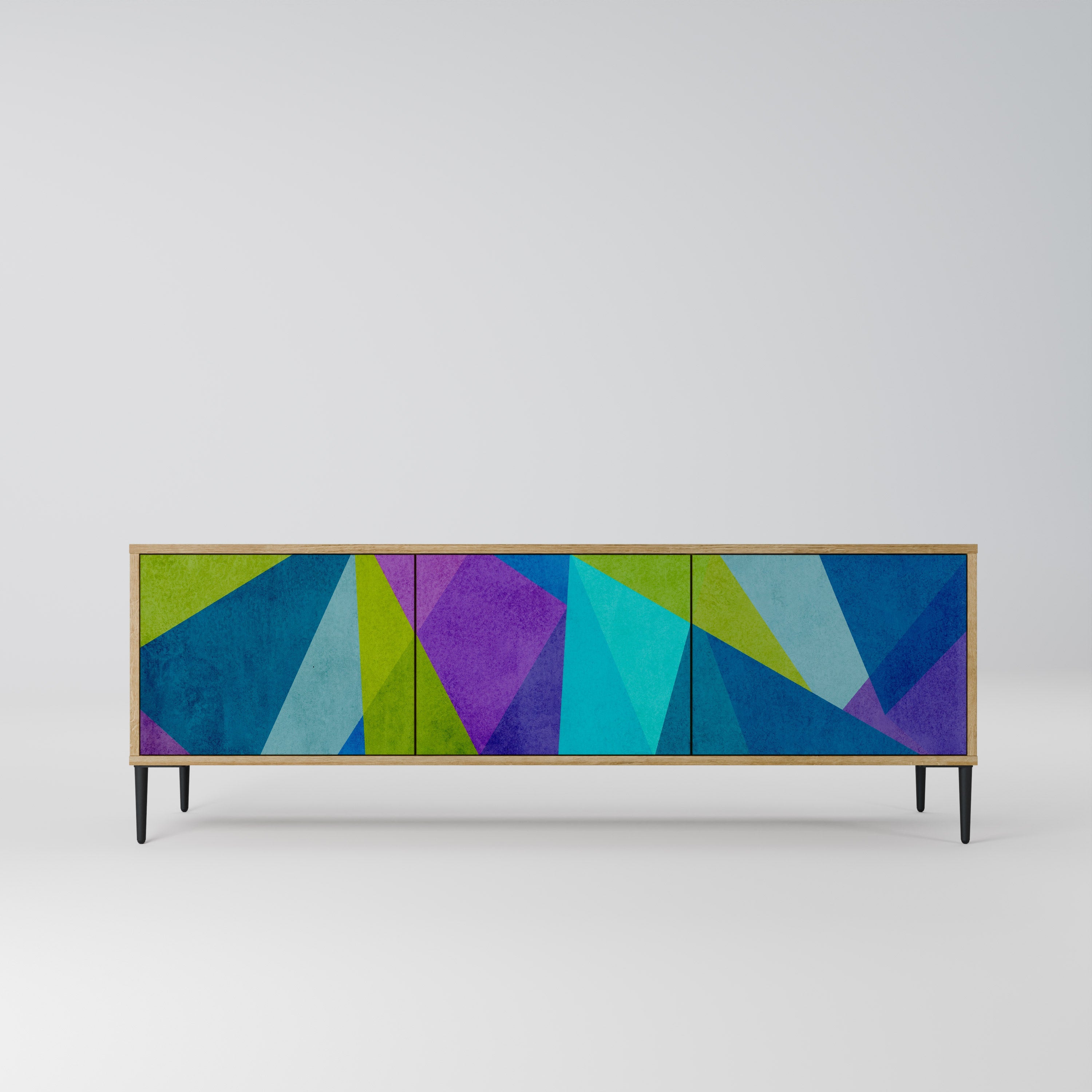 COLD SHOWCASE Móvel de TV com 3 Portas em Efeito Carvalho