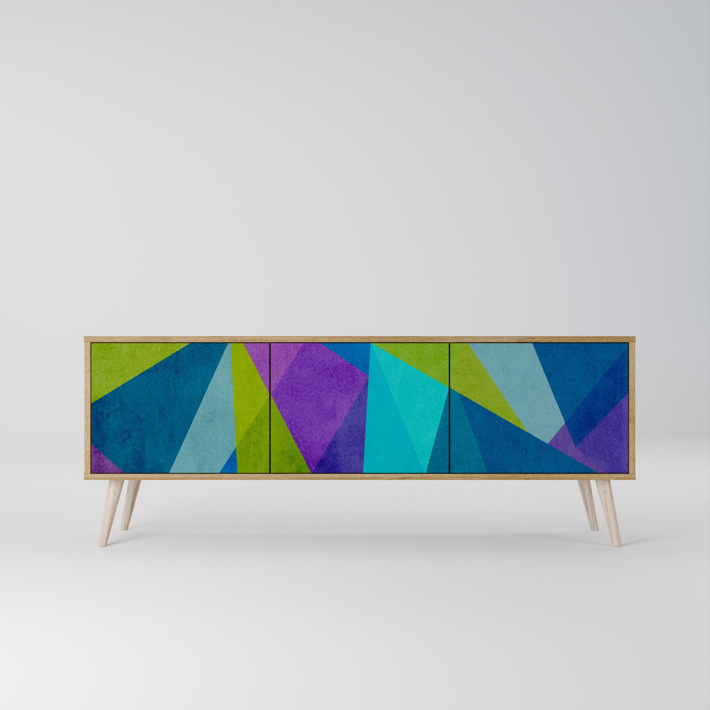 COLD SHOWCASE Móvel de TV com 3 Portas em Efeito Carvalho