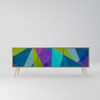 COLD SHOWCASE Móvel de TV com 3 Portas em Efeito Carvalho