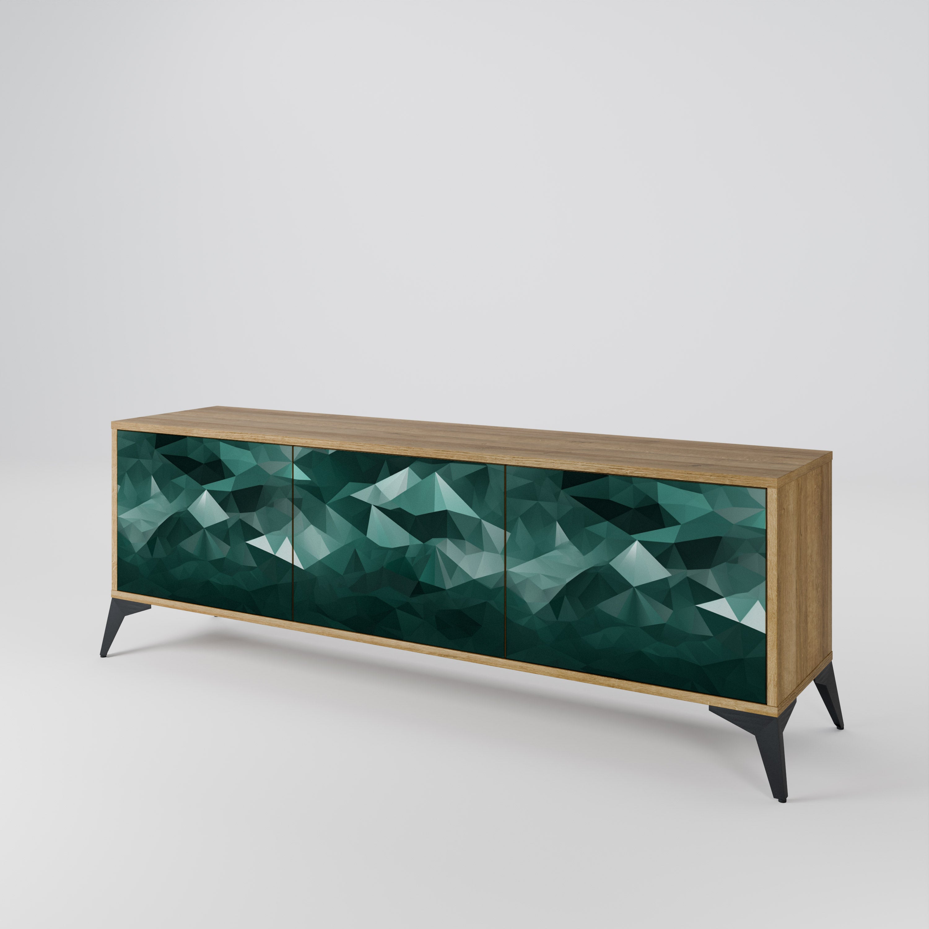 POLYGONAL FLOATING Móvel de TV de 3 Portas