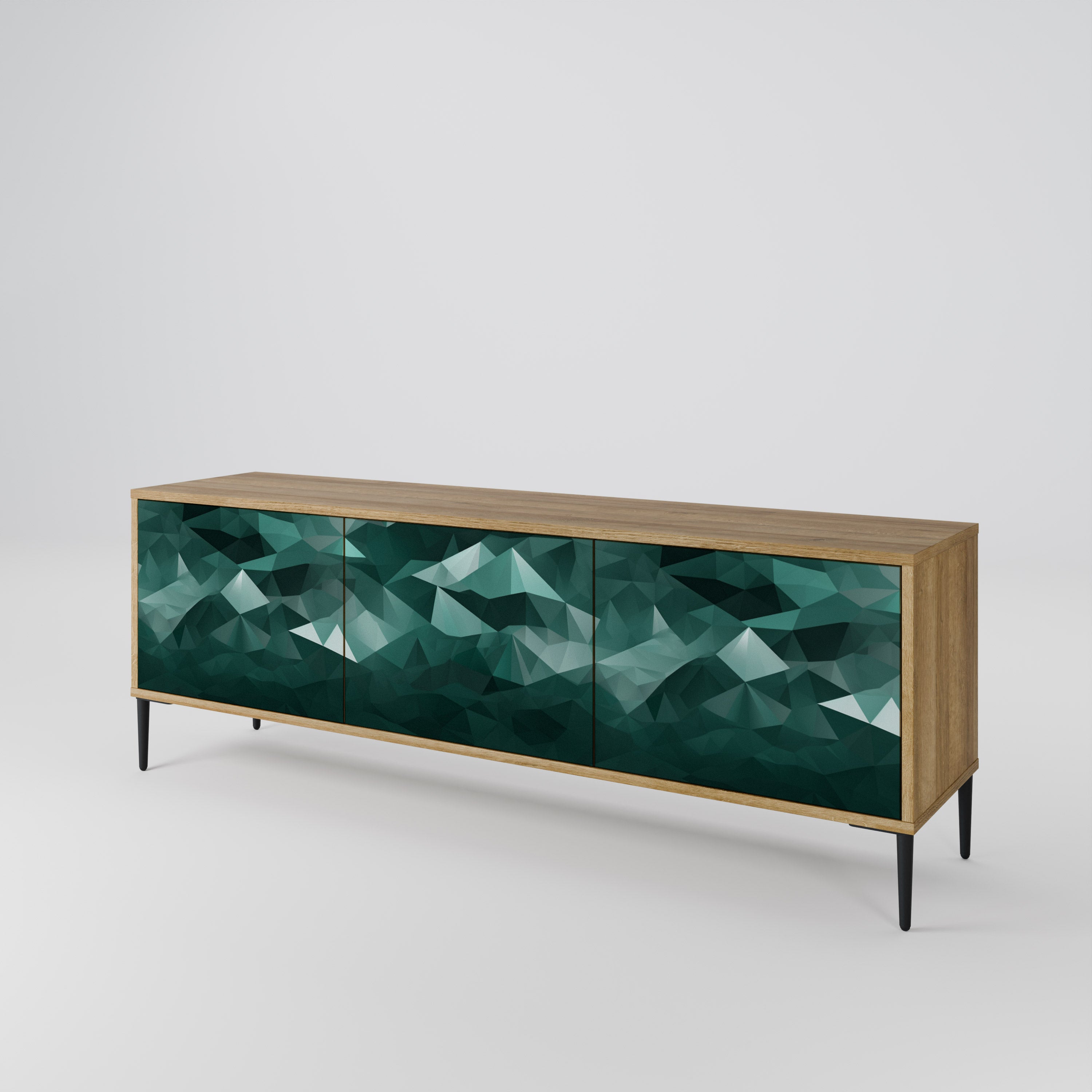 POLYGONAL FLOATING Móvel de TV de 3 Portas