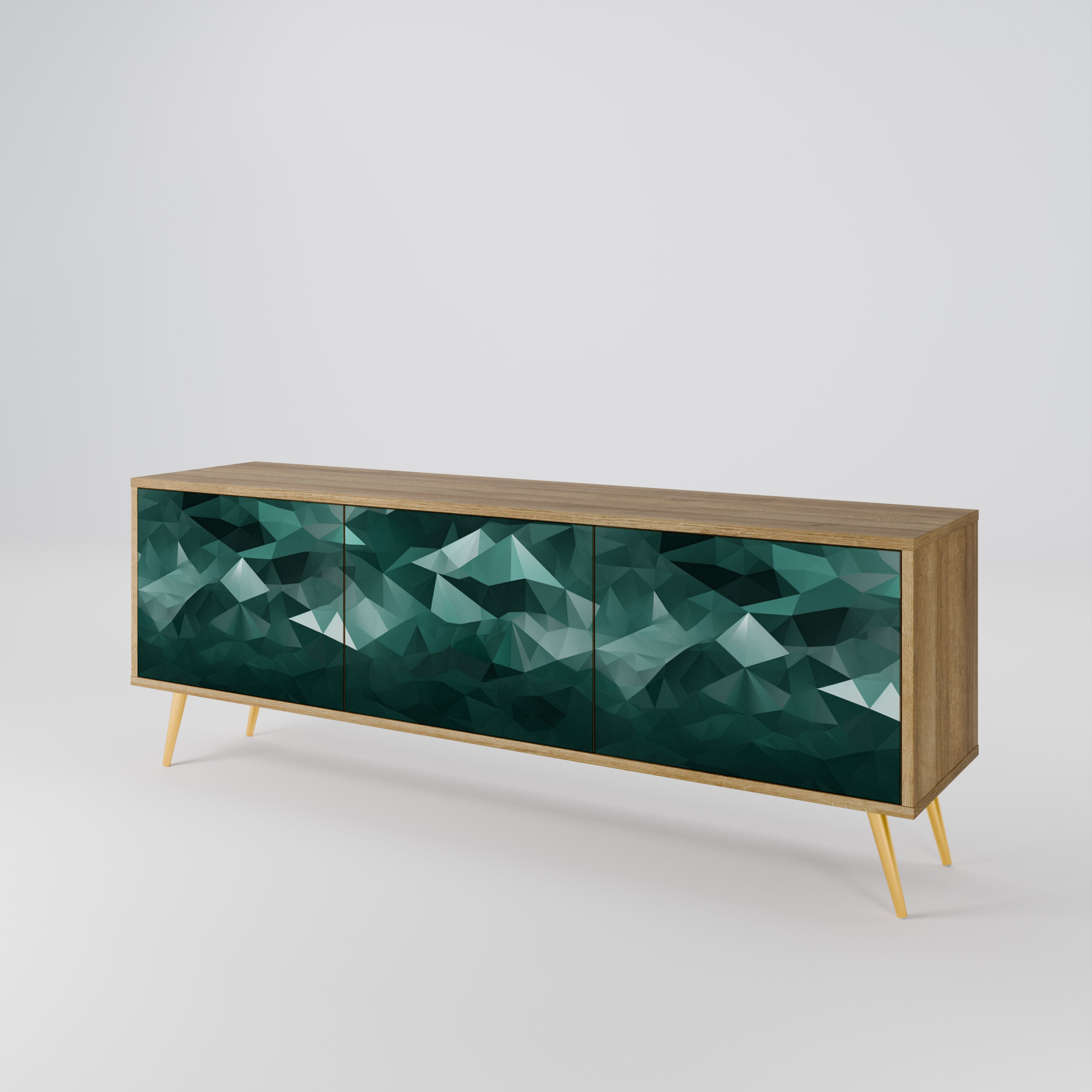 POLYGONAL FLOATING Móvel de TV de 3 Portas