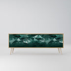 POLYGONAL FLOATING Móvel de TV com 3 Portas em Efeito Carvalho