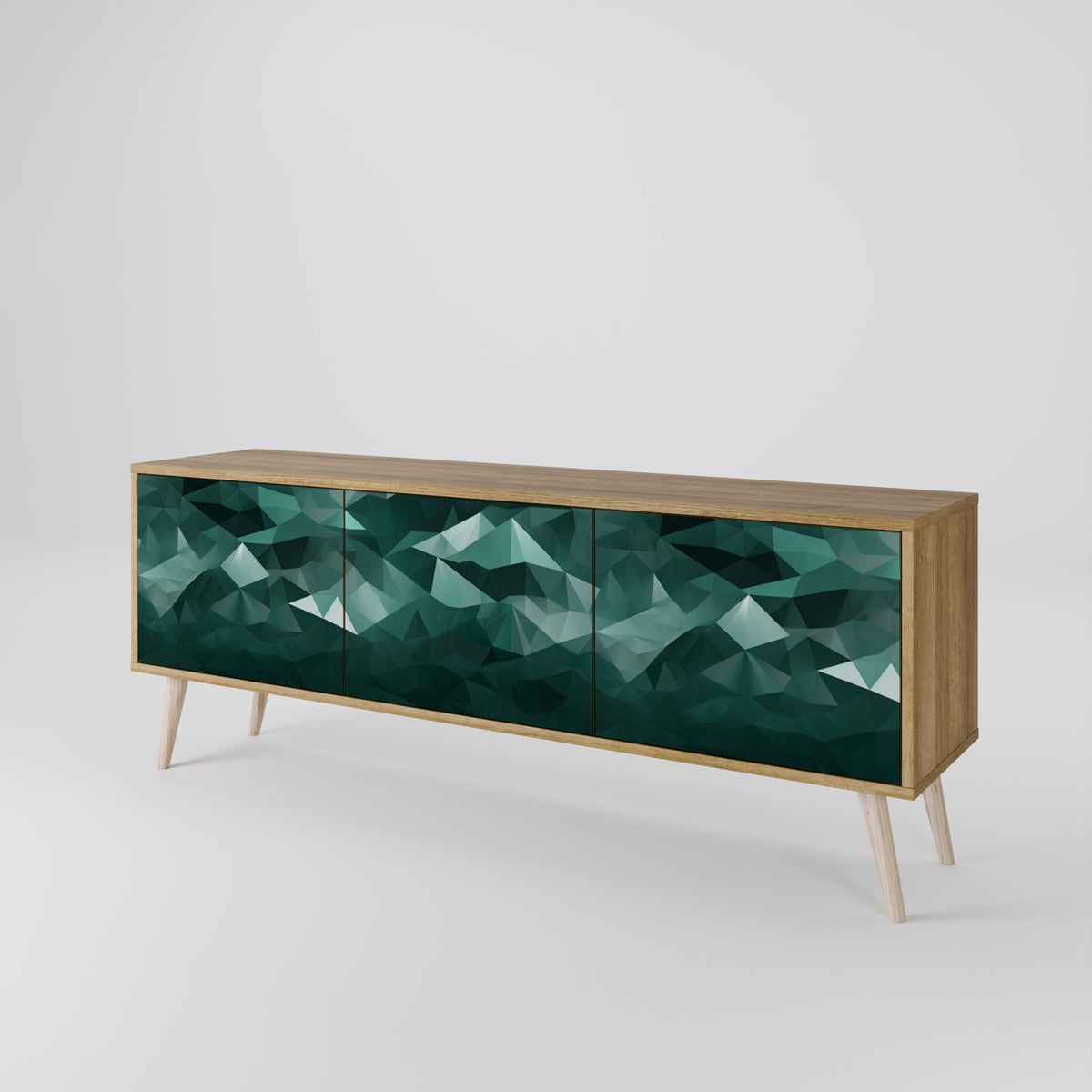POLYGONAL FLOATING Móvel de TV de 3 Portas