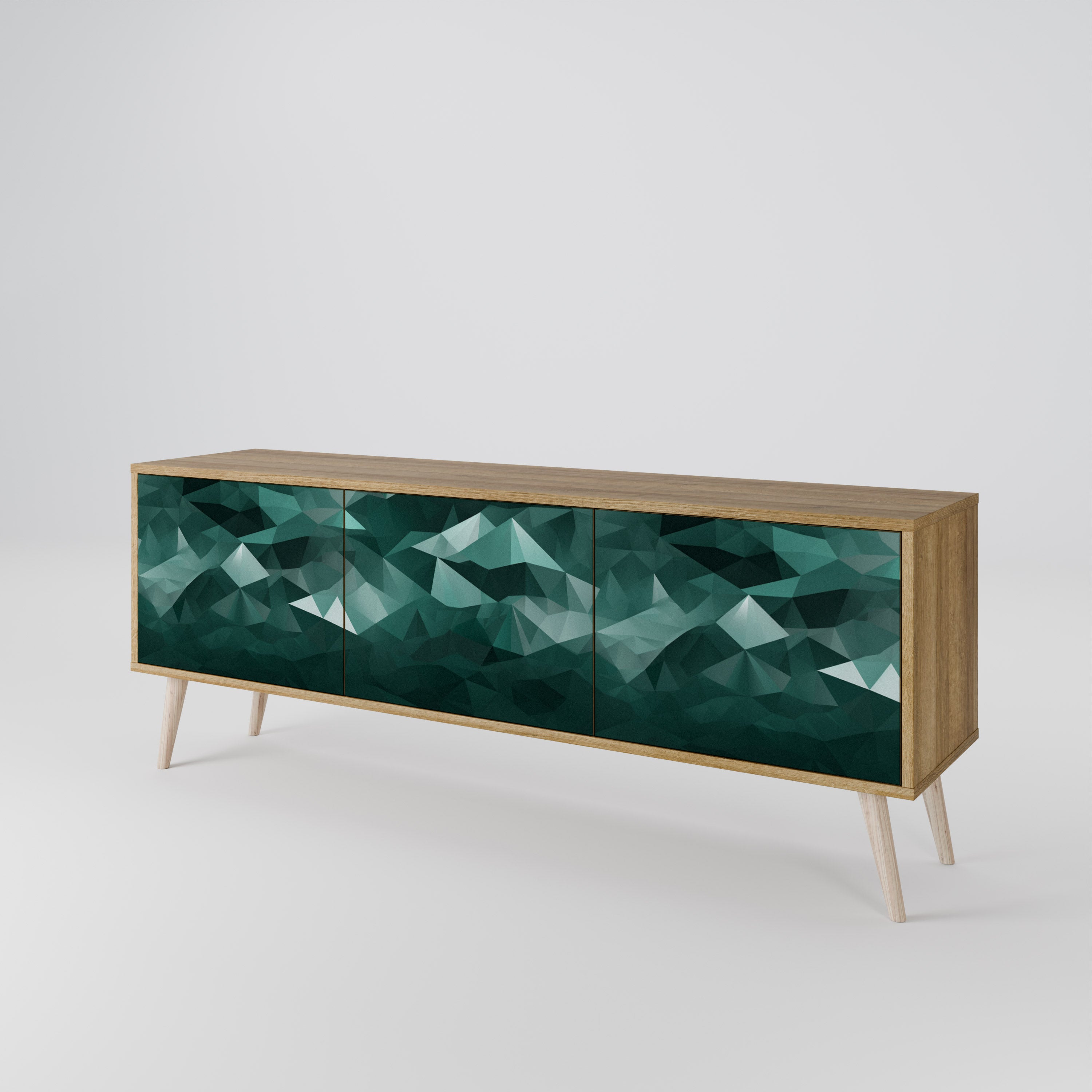 POLYGONAL FLOATING Móvel de TV de 3 Portas