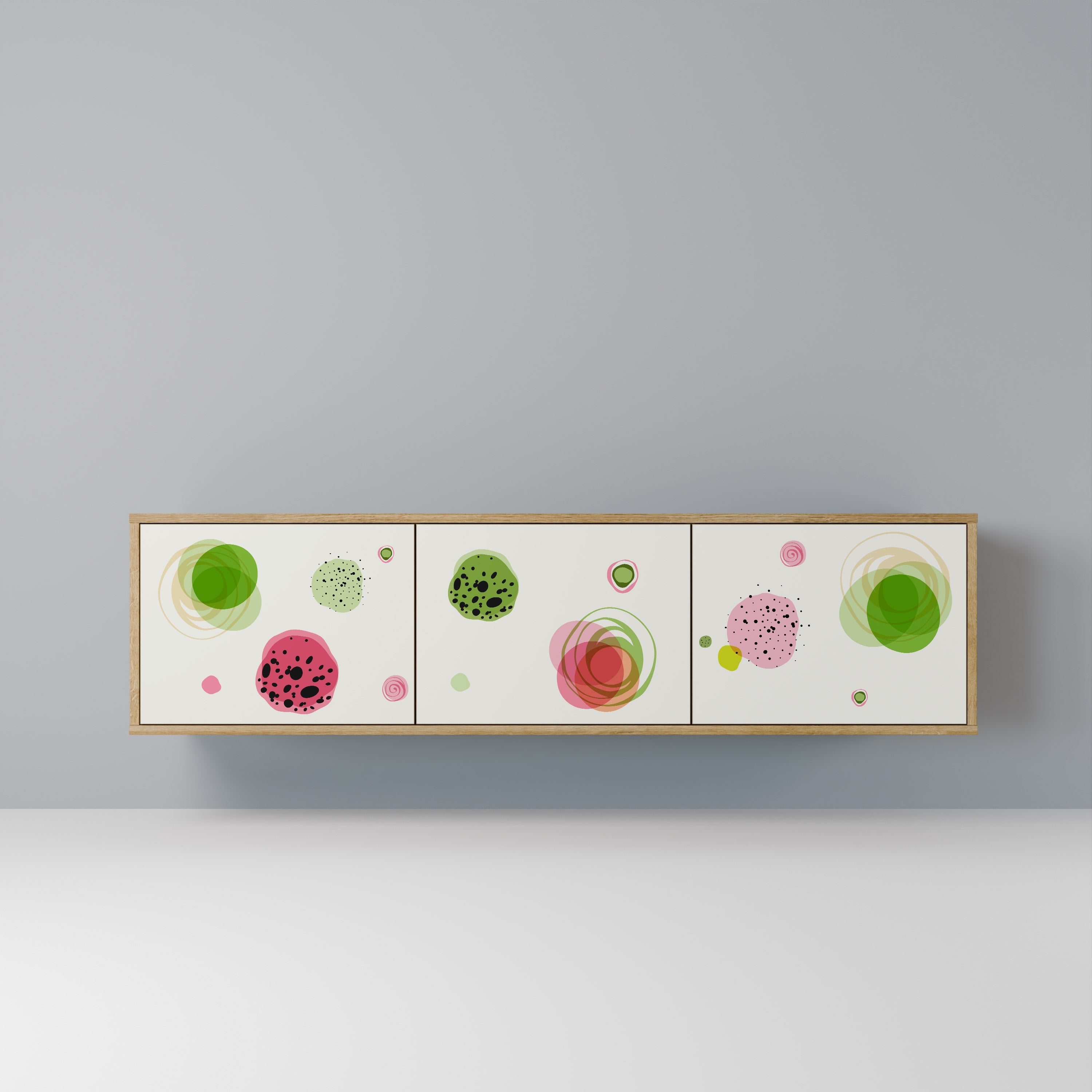 COLORFUL COSMOS Móvel de TV com 3 Portas em Efeito Carvalho