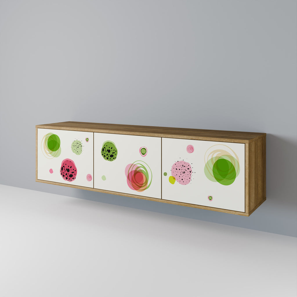 COLORFUL COSMOS Móvel de TV com 3 Portas em Efeito Carvalho