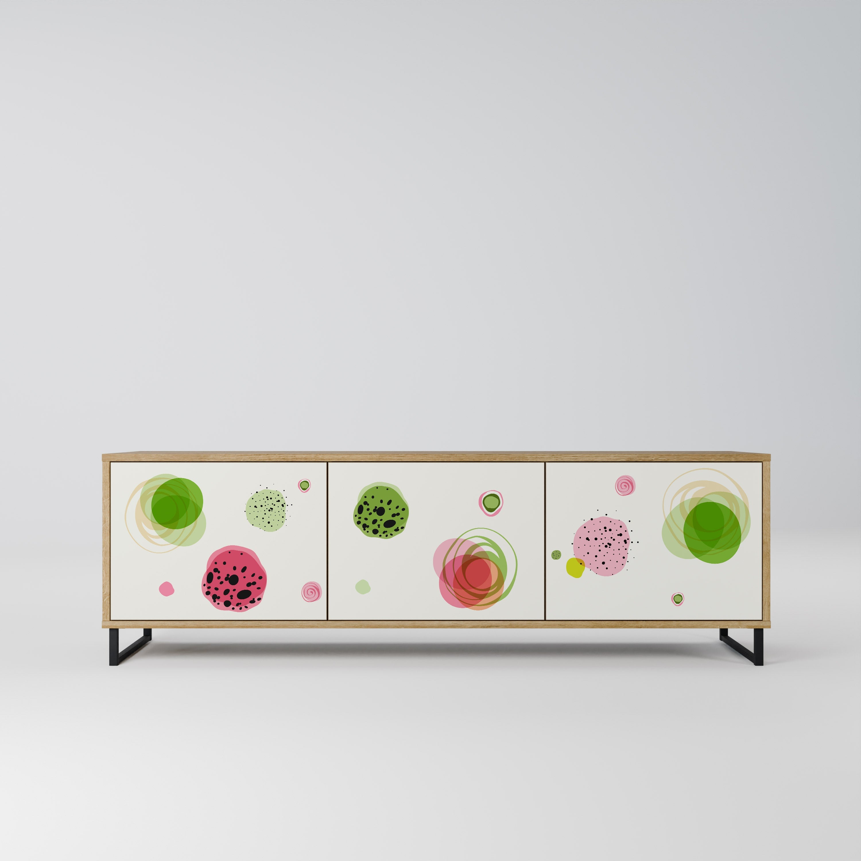 COLORFUL COSMOS Móvel de TV com 3 Portas em Efeito Carvalho