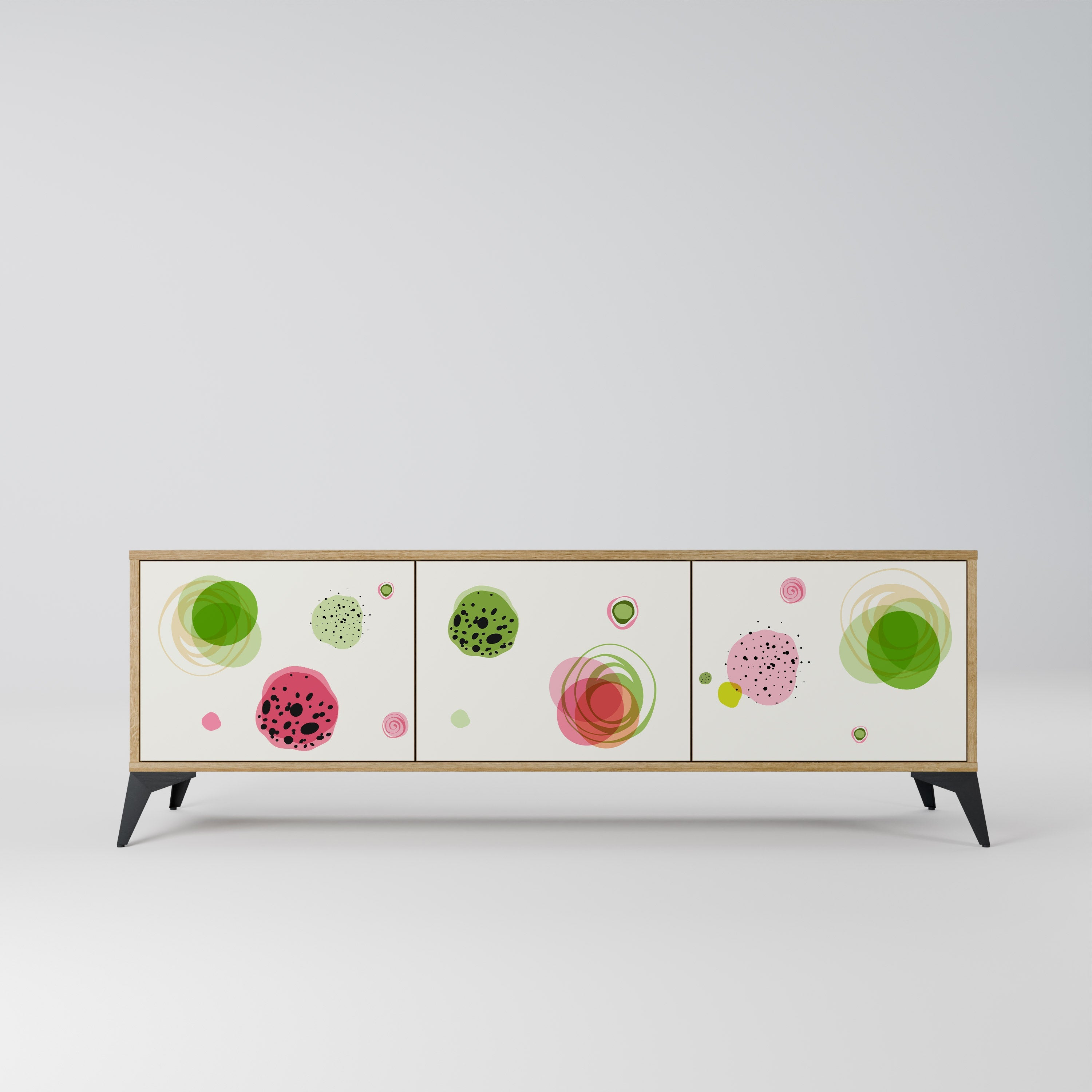 COLORFUL COSMOS Móvel de TV com 3 Portas em Efeito Carvalho