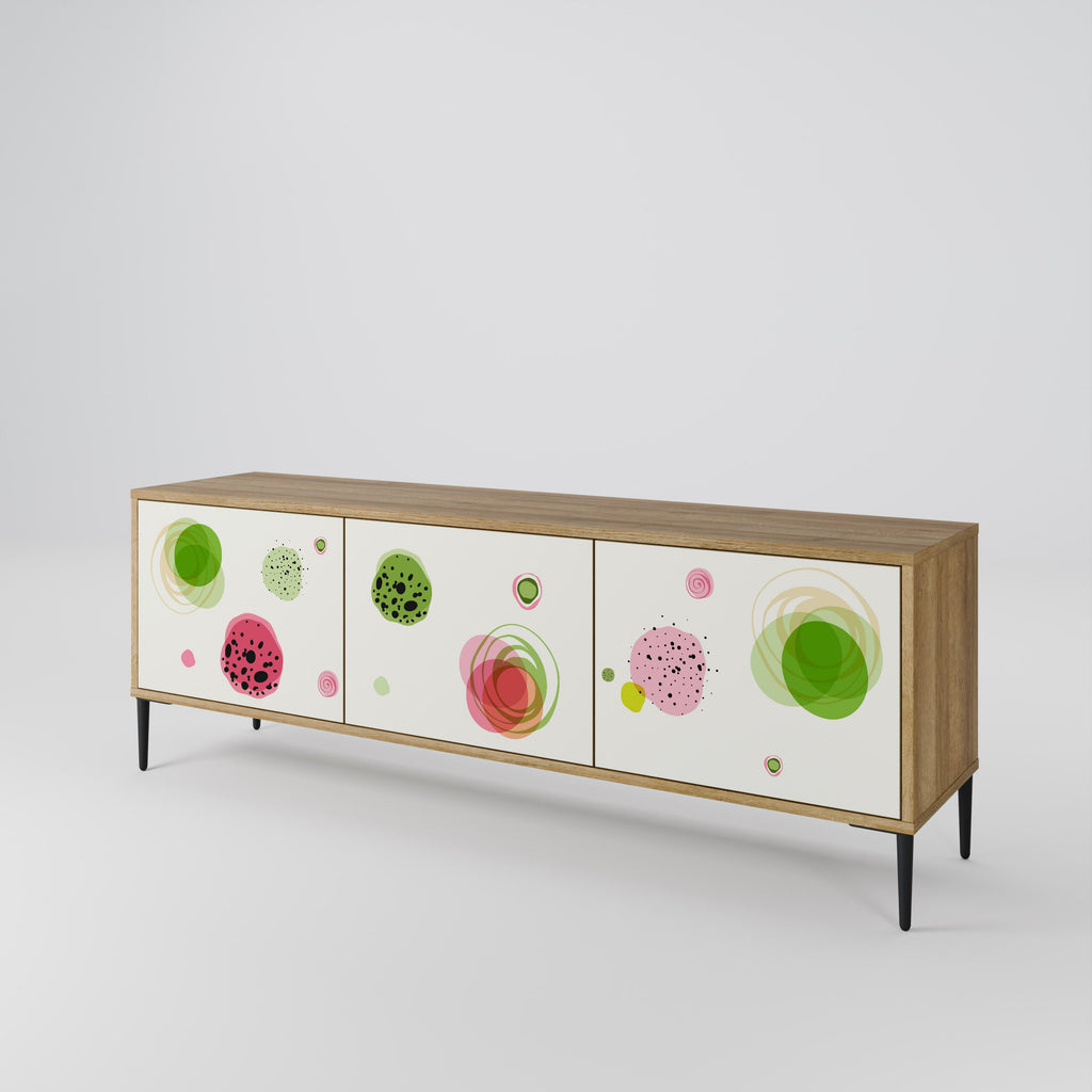 COLORFUL COSMOS Móvel de TV com 3 Portas em Efeito Carvalho