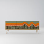 SIMPLE SOLUTIONS Móvel de TV com 3 Portas em Efeito Carvalho