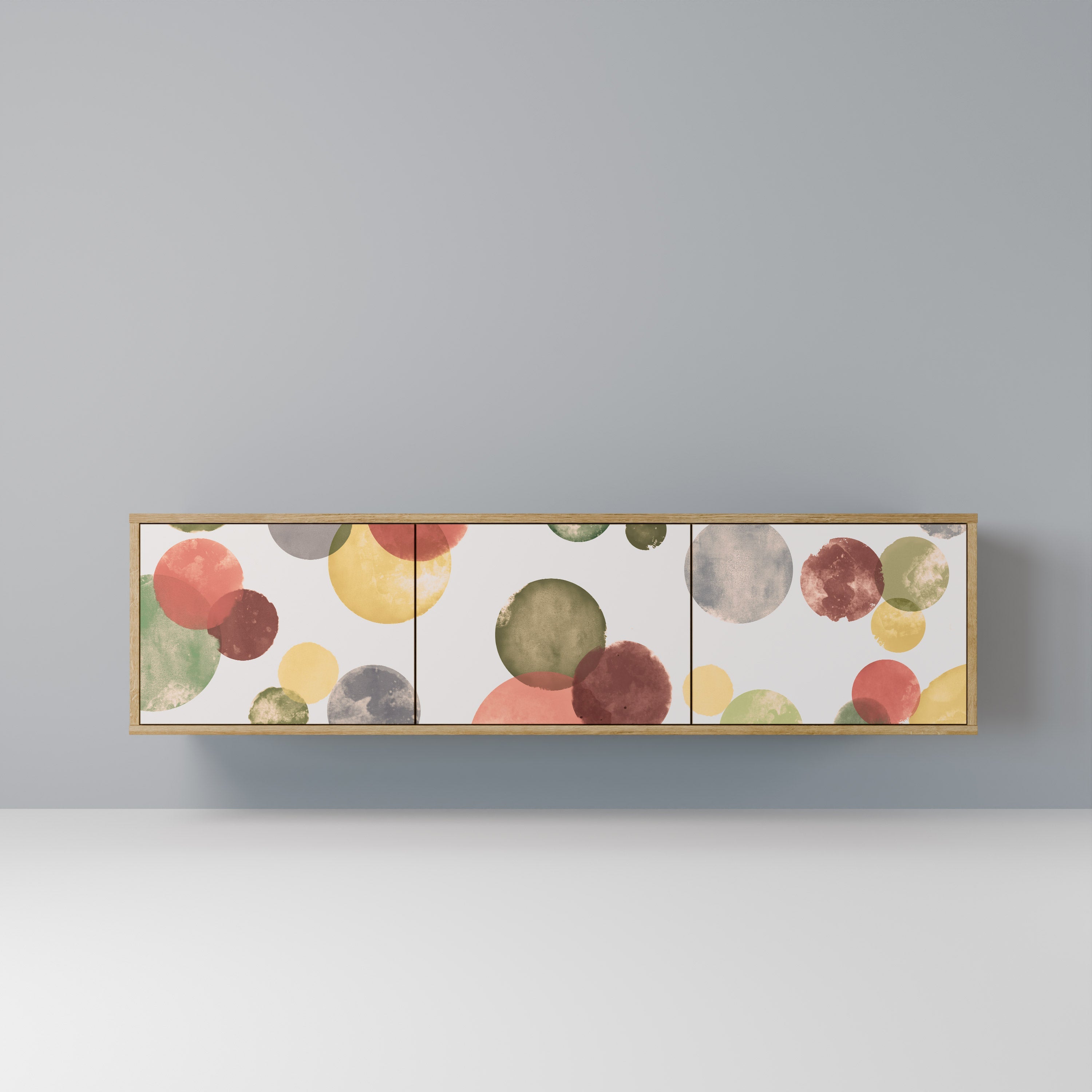 FLEETING HAPPINESS Móvel de TV com 3 Portas em Efeito Carvalho