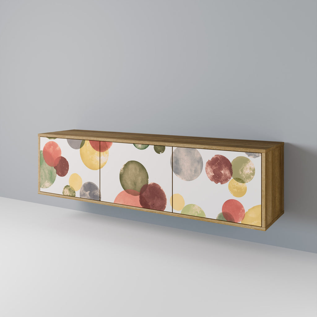 FLEETING HAPPINESS Móvel de TV com 3 Portas em Efeito Carvalho