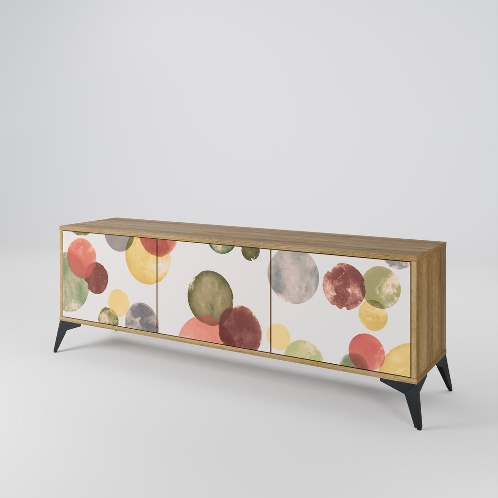 FLEETING HAPPINESS Móvel de TV com 3 Portas em Efeito Carvalho