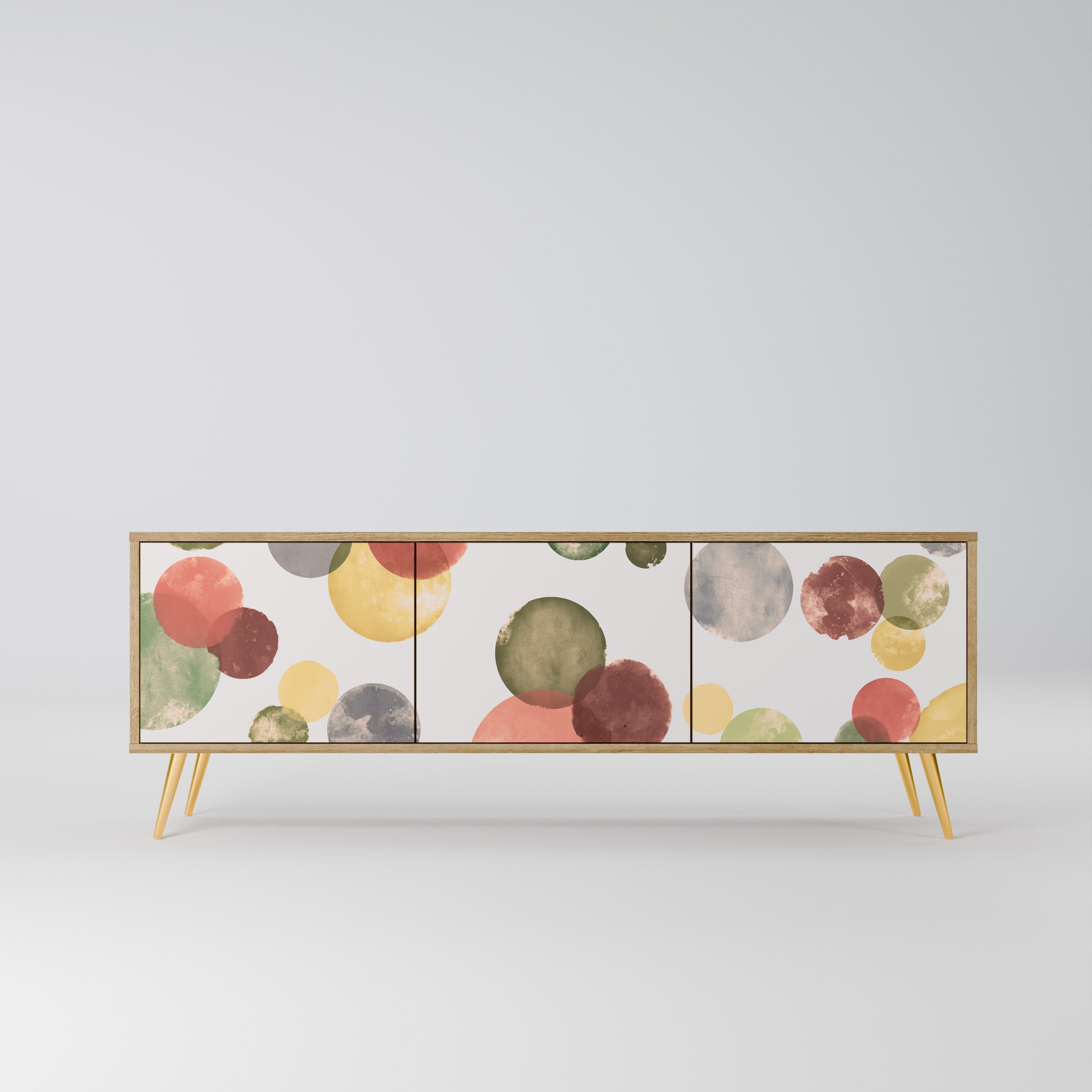 FLEETING HAPPINESS Móvel de TV com 3 Portas em Efeito Carvalho