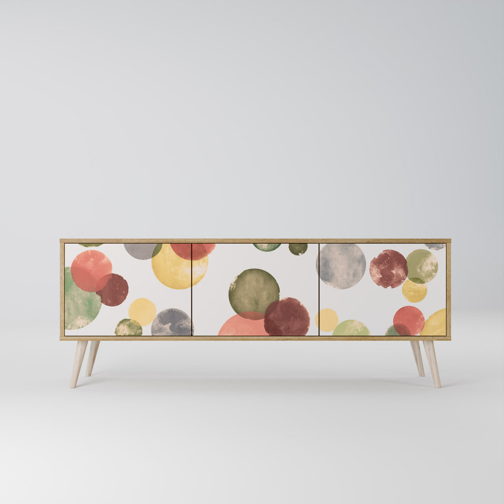 FLEETING HAPPINESS Móvel de TV com 3 Portas em Efeito Carvalho