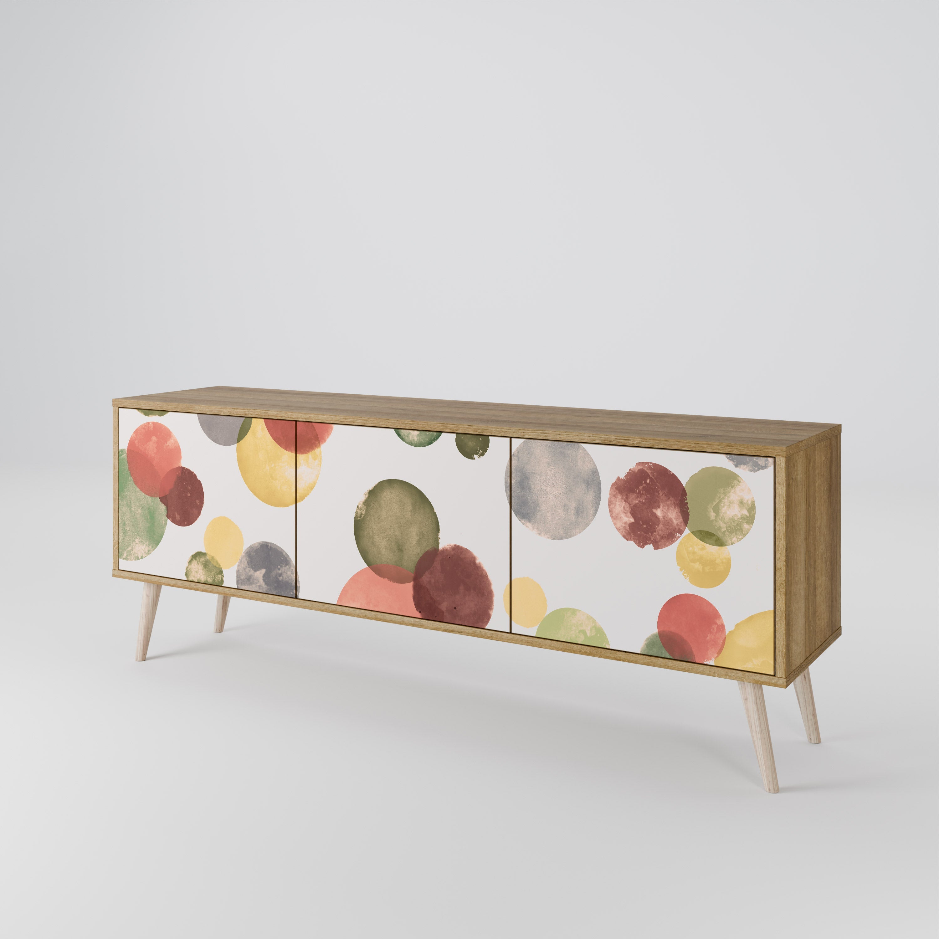 FLEETING HAPPINESS Móvel de TV com 3 Portas em Efeito Carvalho