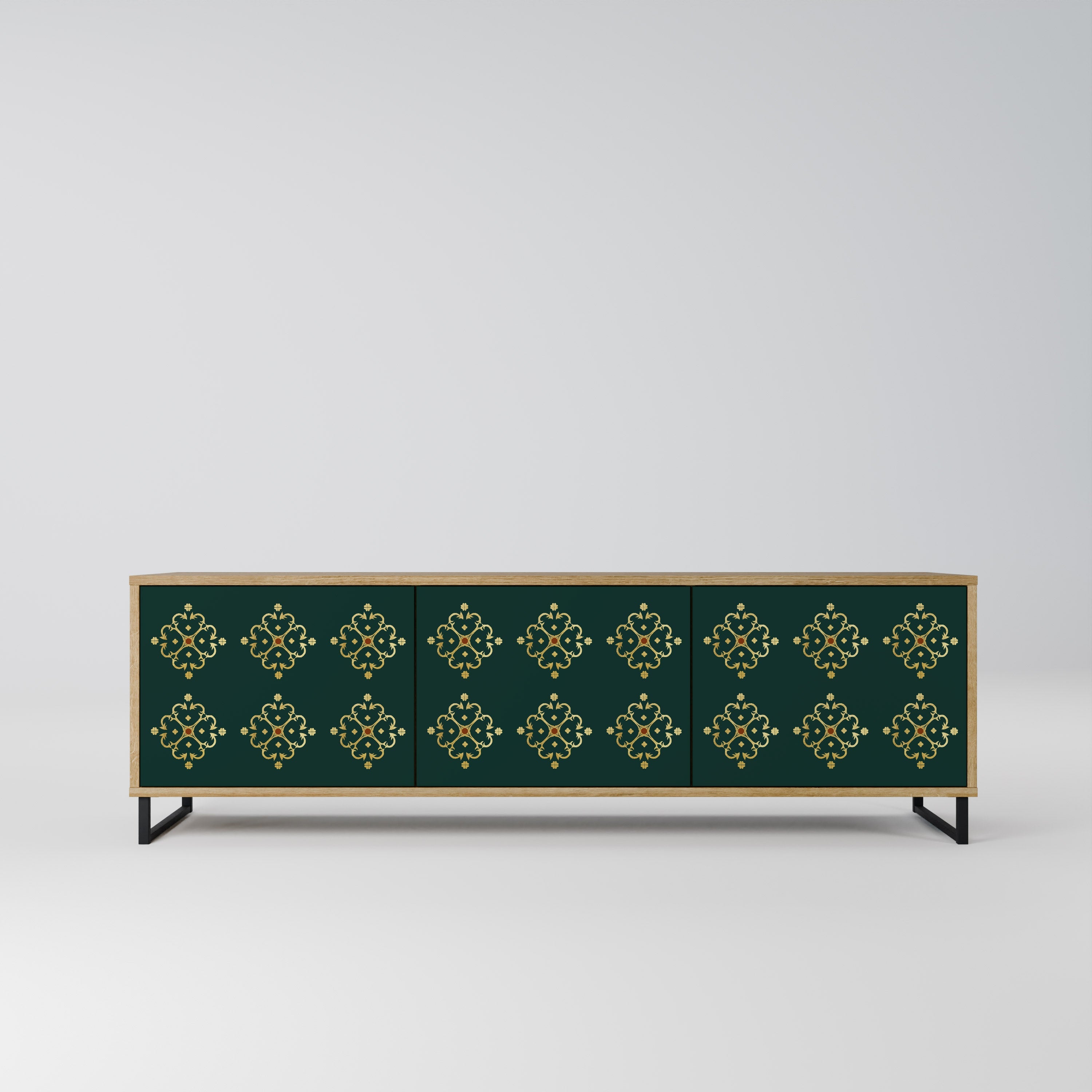 ROYAL MEDALLION Móvel de TV com 3 Portas em Efeito Carvalho