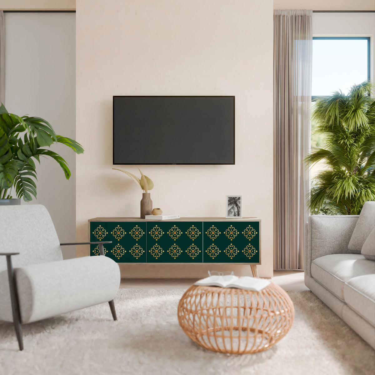 ROYAL MEDALLION 3-Door TV Cabinet