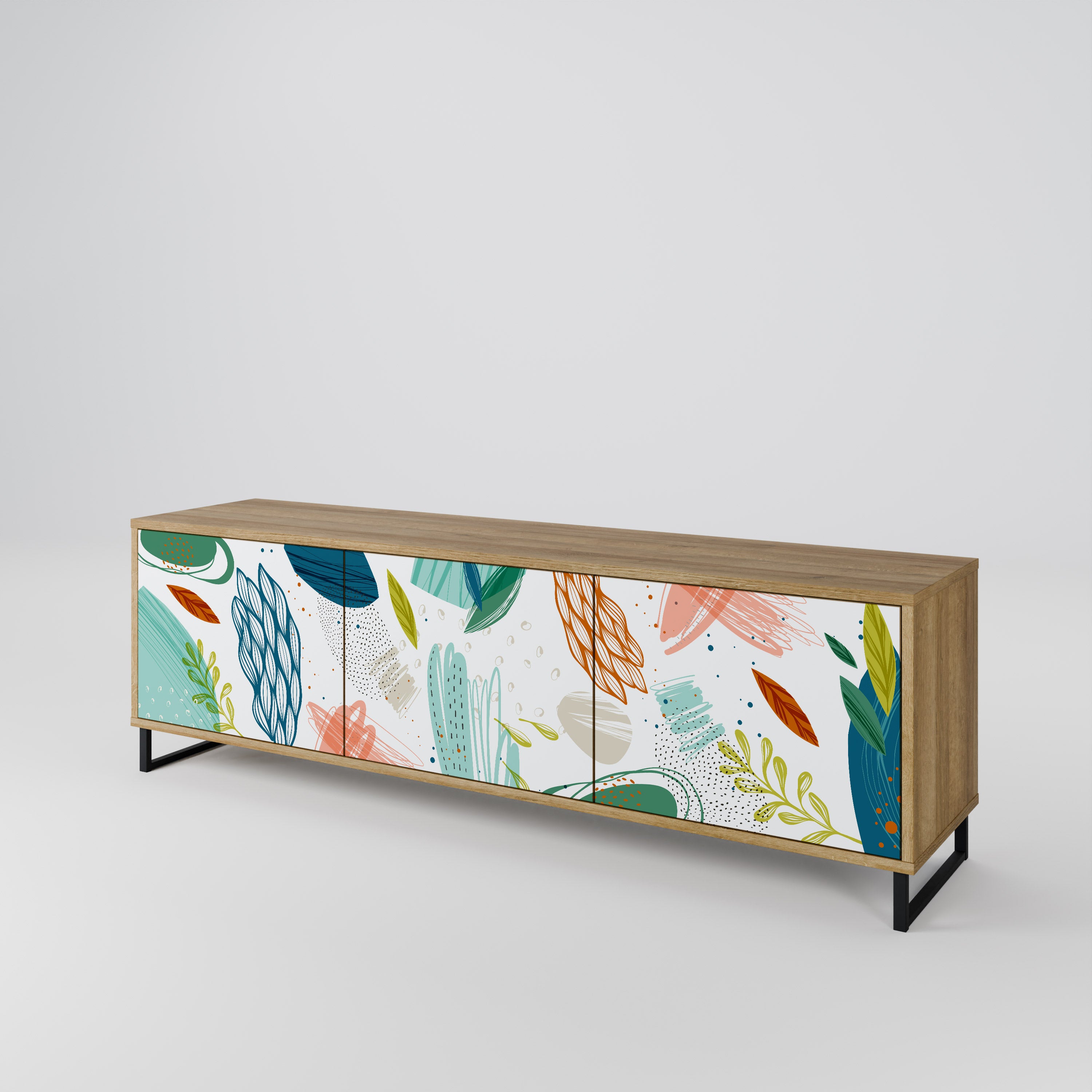 BOTANICAL HURRICANE Móvel de TV de 3 Portas
