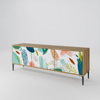 BOTANICAL HURRICANE Móvel de TV com 3 Portas em Efeito Carvalho