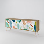 BOTANICAL HURRICANE Móvel de TV com 3 Portas em Efeito Carvalho