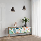 BOTANICAL HURRICANE Móvel de TV com 3 Portas em Efeito Carvalho