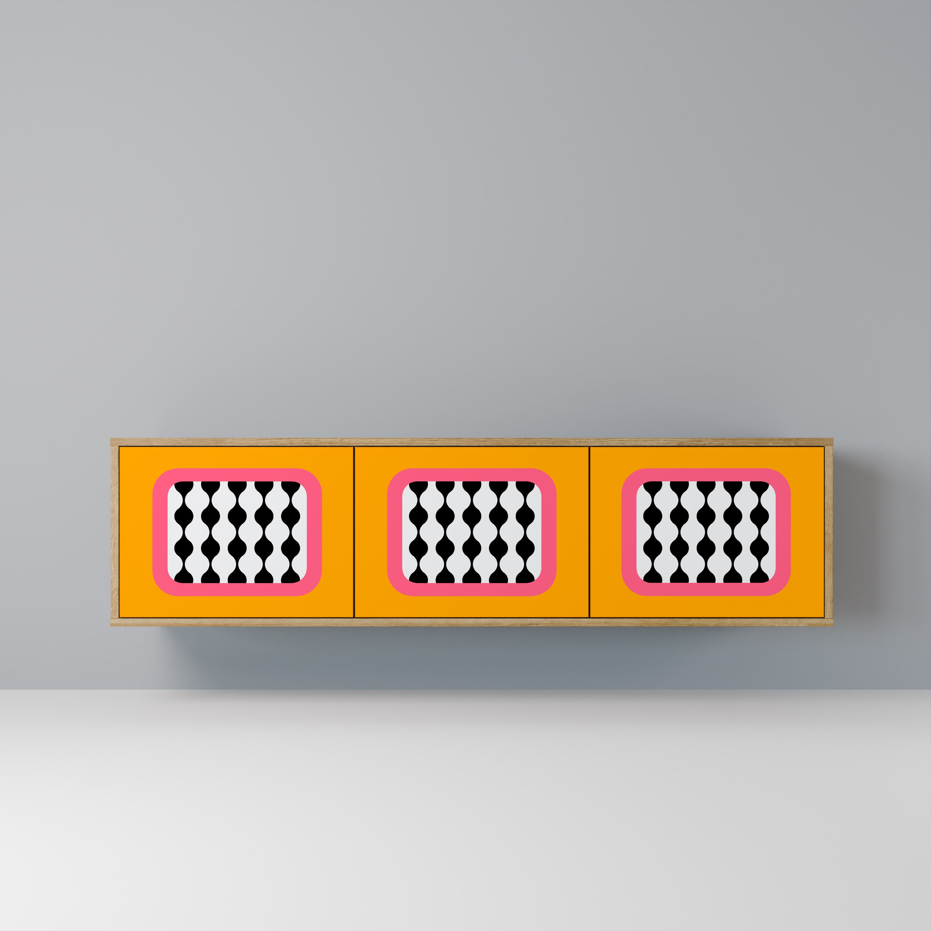 TEARS IN HEAVEN Móvel de TV com 3 Portas em Efeito Carvalho