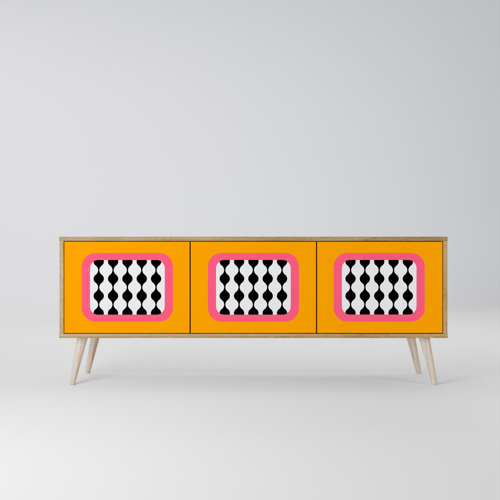 TEARS IN HEAVEN Móvel de TV com 3 Portas em Efeito Carvalho