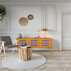 TEARS IN HEAVEN Móvel de TV com 3 Portas em Efeito Carvalho