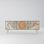 MYSTICAL STRUCTURE Móvel de TV com 3 Portas em Efeito Carvalho