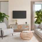 MYSTICAL STRUCTURE Móvel de TV com 3 Portas em Efeito Carvalho