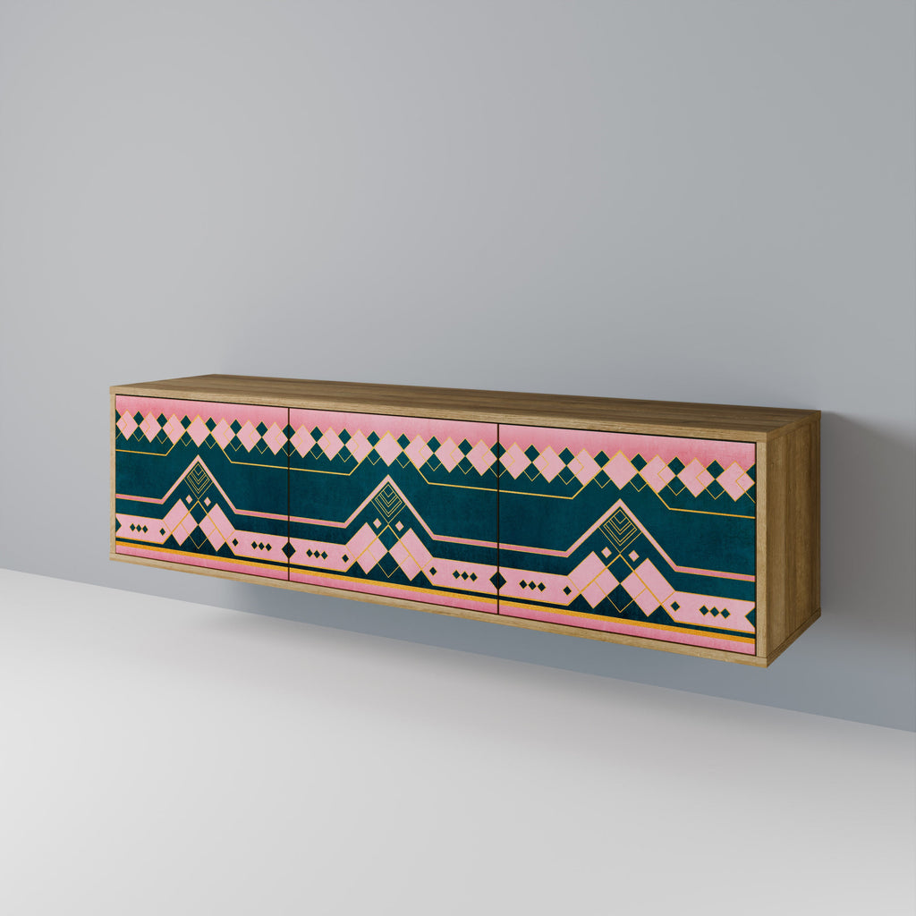 ROYAL COMPOSITION Móvel de TV com 3 Portas em Efeito Carvalho