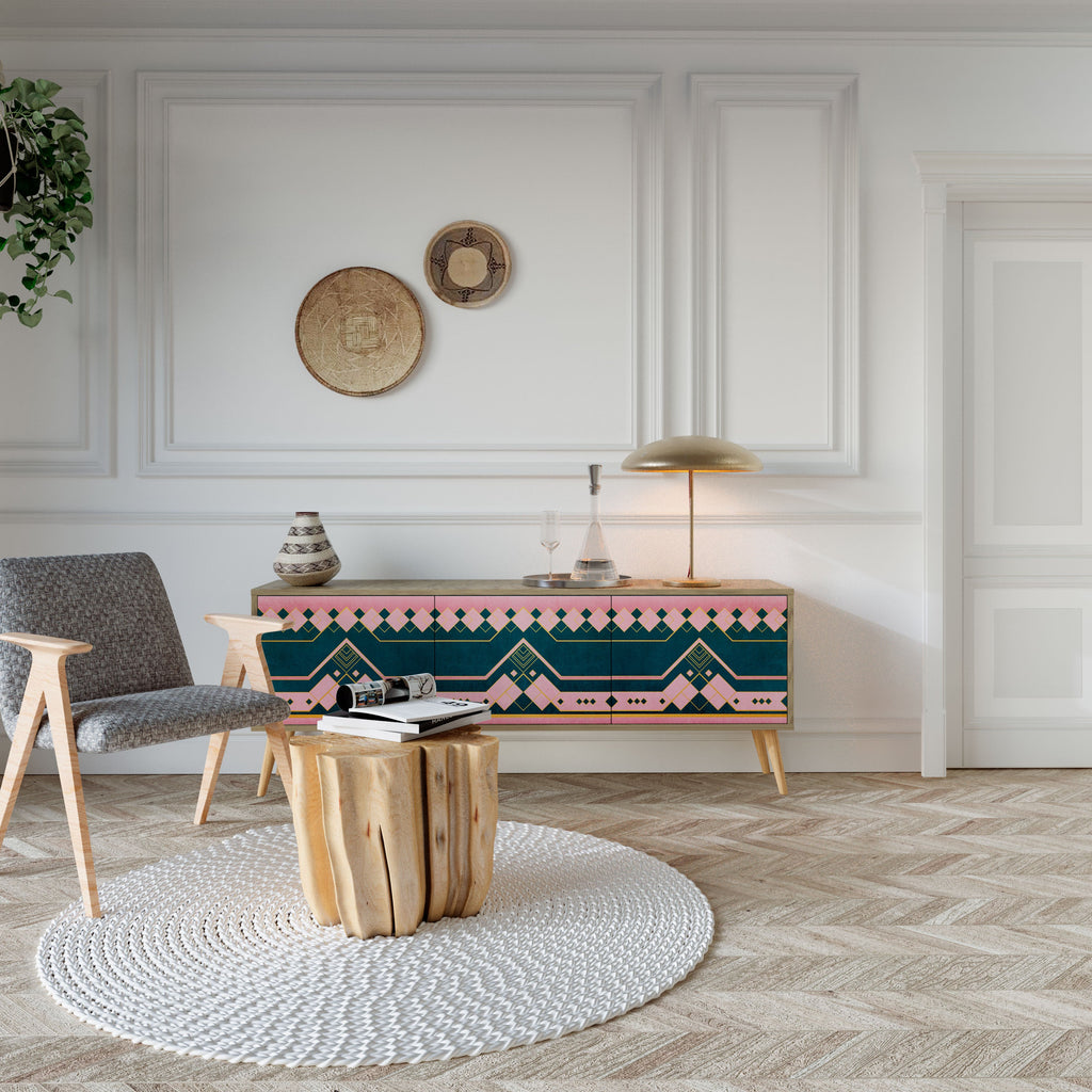 ROYAL COMPOSITION Móvel de TV com 3 Portas em Efeito Carvalho