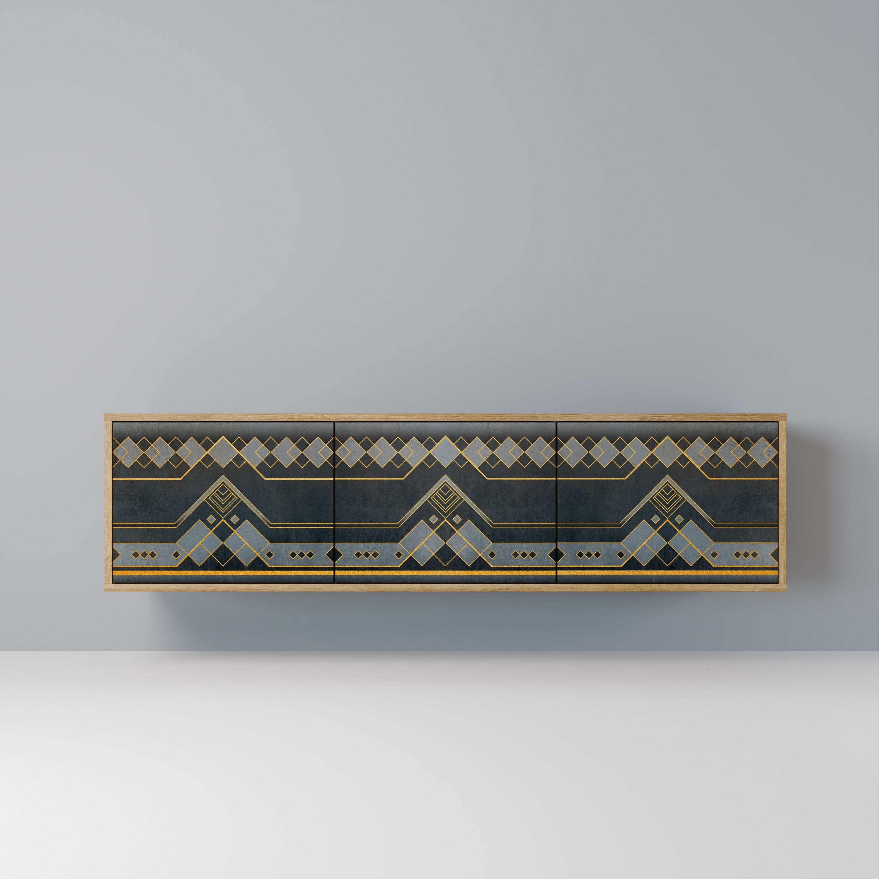 ROYAL ORDINARINESS Móvel de TV com 3 Portas em Efeito Carvalho