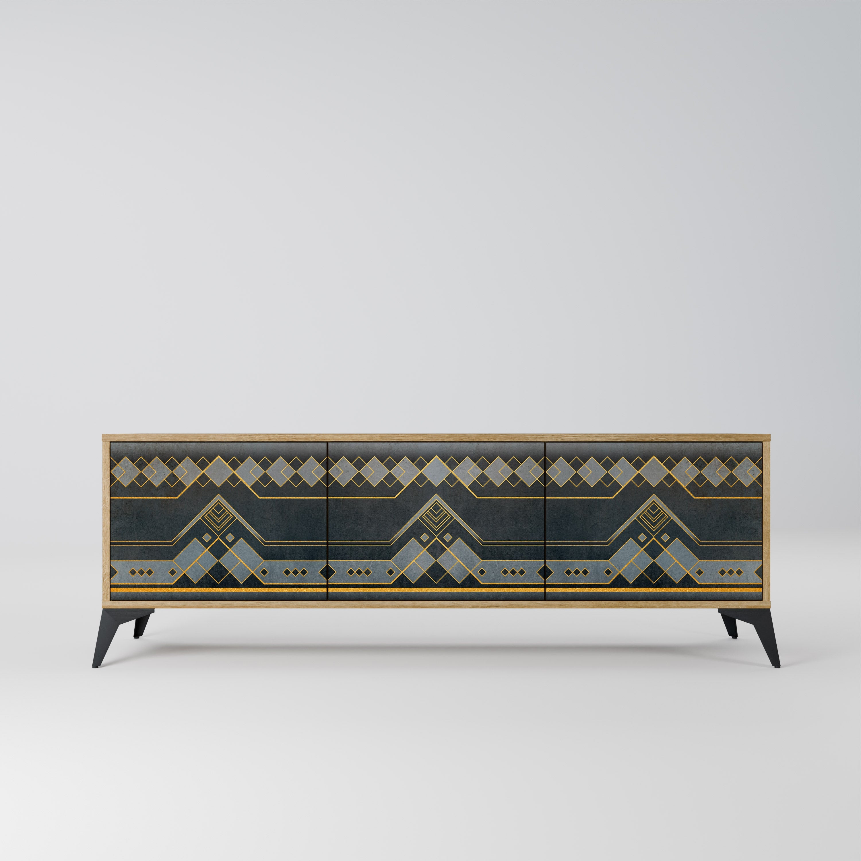 ROYAL ORDINARINESS Móvel de TV com 3 Portas em Efeito Carvalho