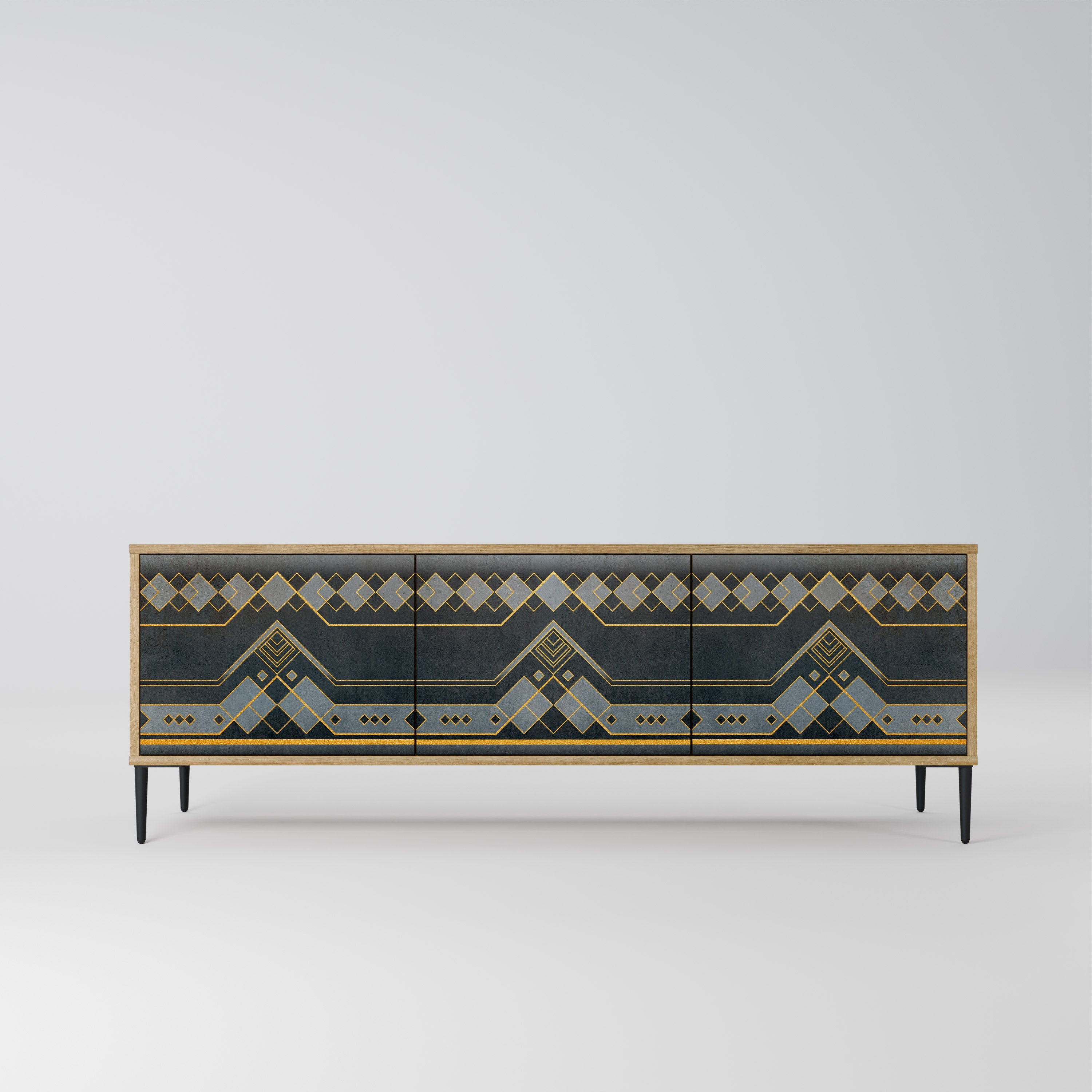 ROYAL ORDINARINESS Móvel de TV com 3 Portas em Efeito Carvalho