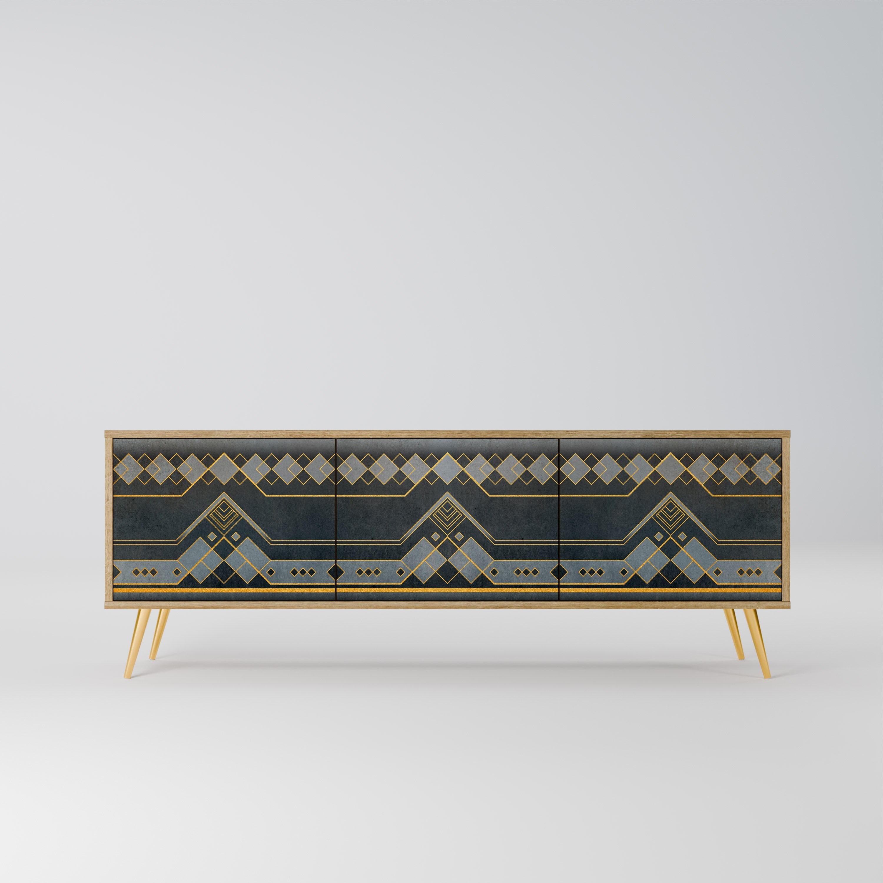 ROYAL ORDINARINESS Móvel de TV com 3 Portas em Efeito Carvalho