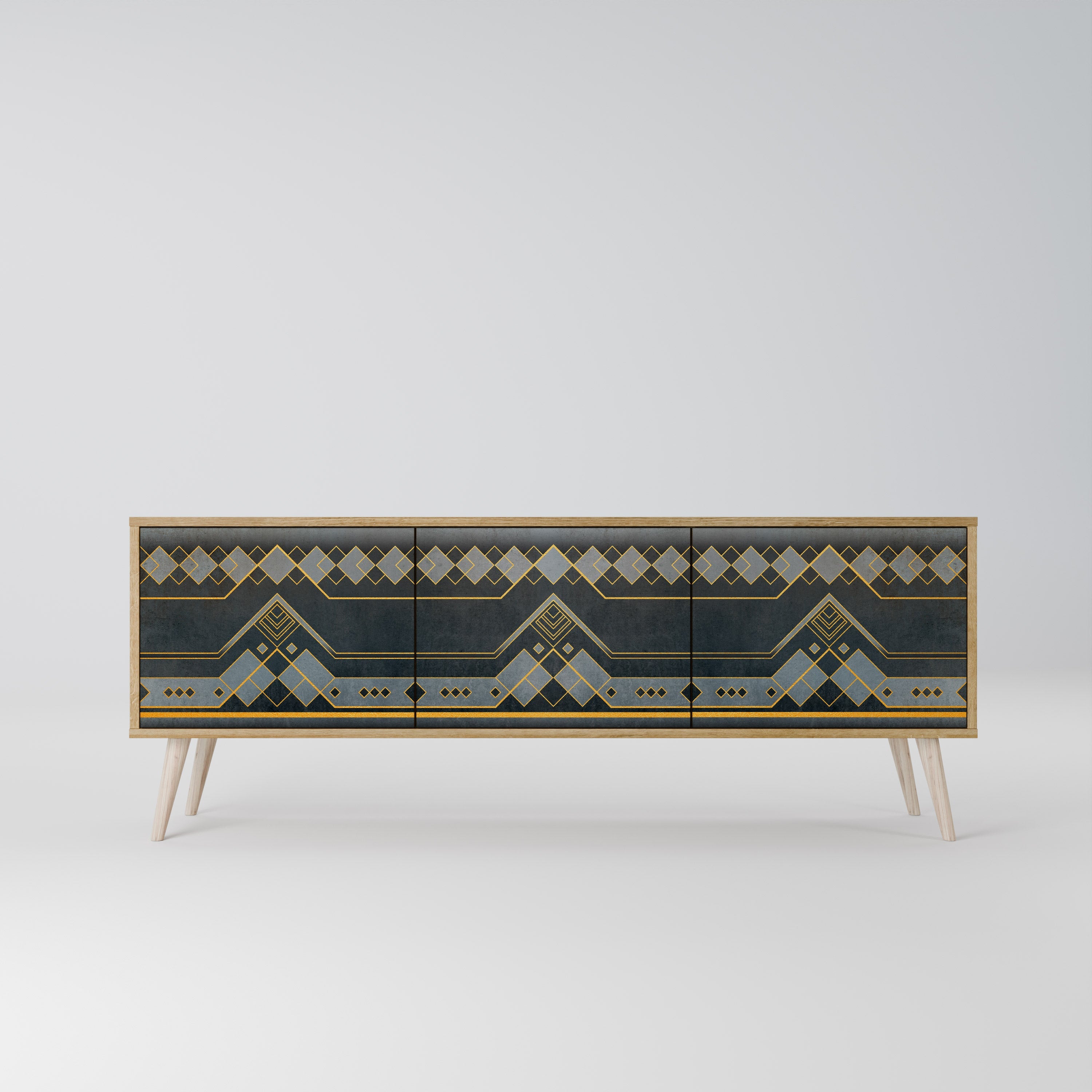 ROYAL ORDINARINESS Móvel de TV com 3 Portas em Efeito Carvalho