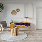 INDEPENDENT BORDER Móvel de TV com 3 Portas em Efeito Carvalho