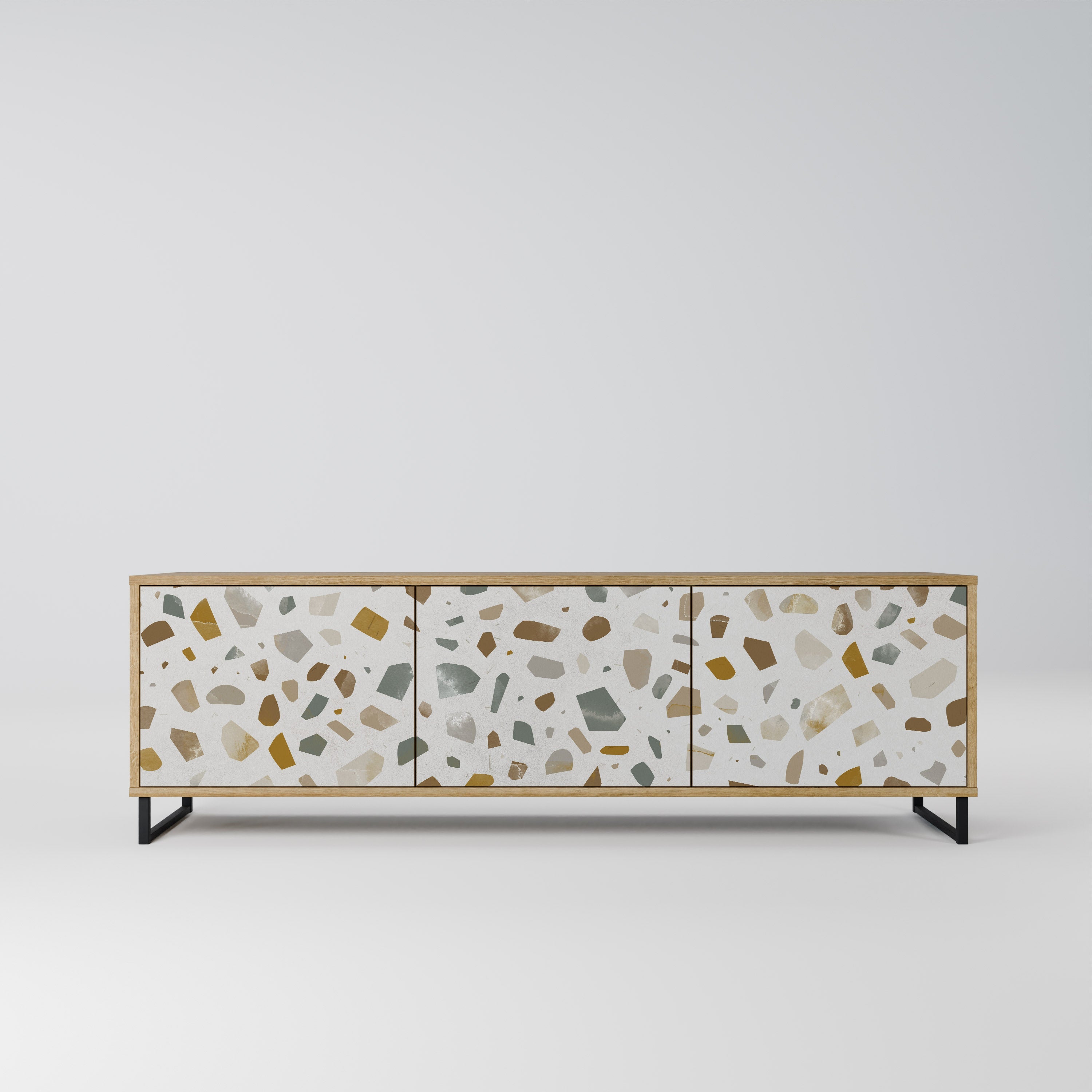 PIECES OF TOMORROW Móvel de TV com 3 Portas em Efeito Carvalho