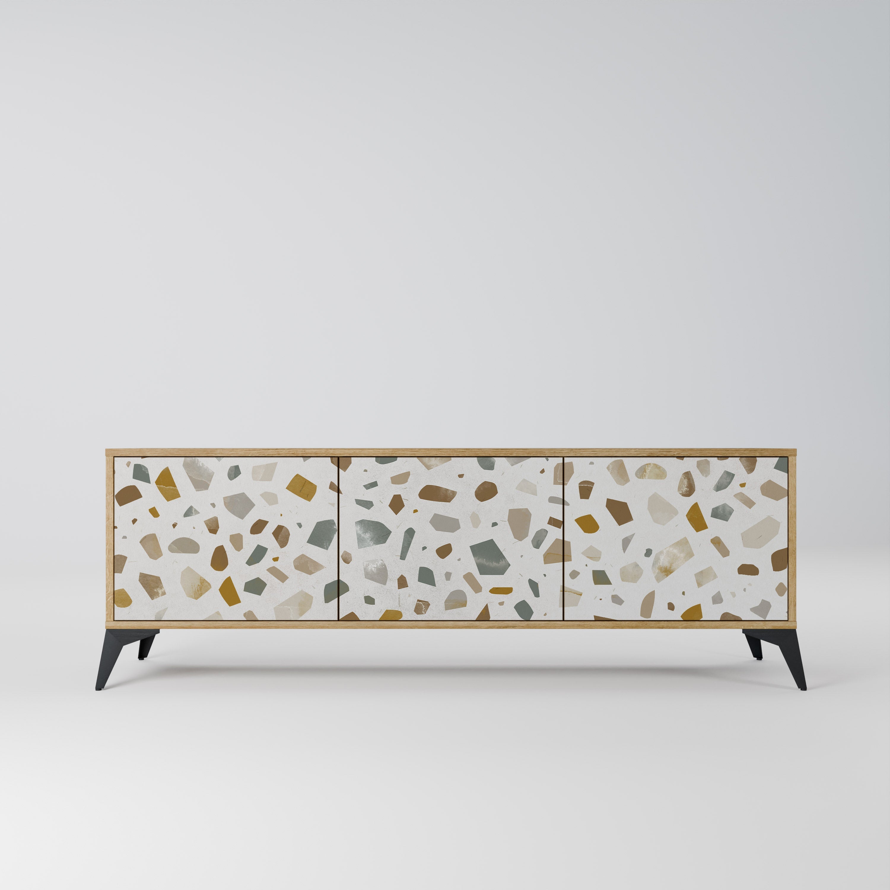 PIECES OF TOMORROW Móvel de TV com 3 Portas em Efeito Carvalho