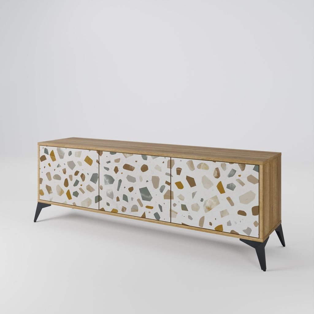 PIECES OF TOMORROW Móvel de TV com 3 Portas em Efeito Carvalho