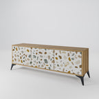 PIECES OF TOMORROW Móvel de TV com 3 Portas em Efeito Carvalho