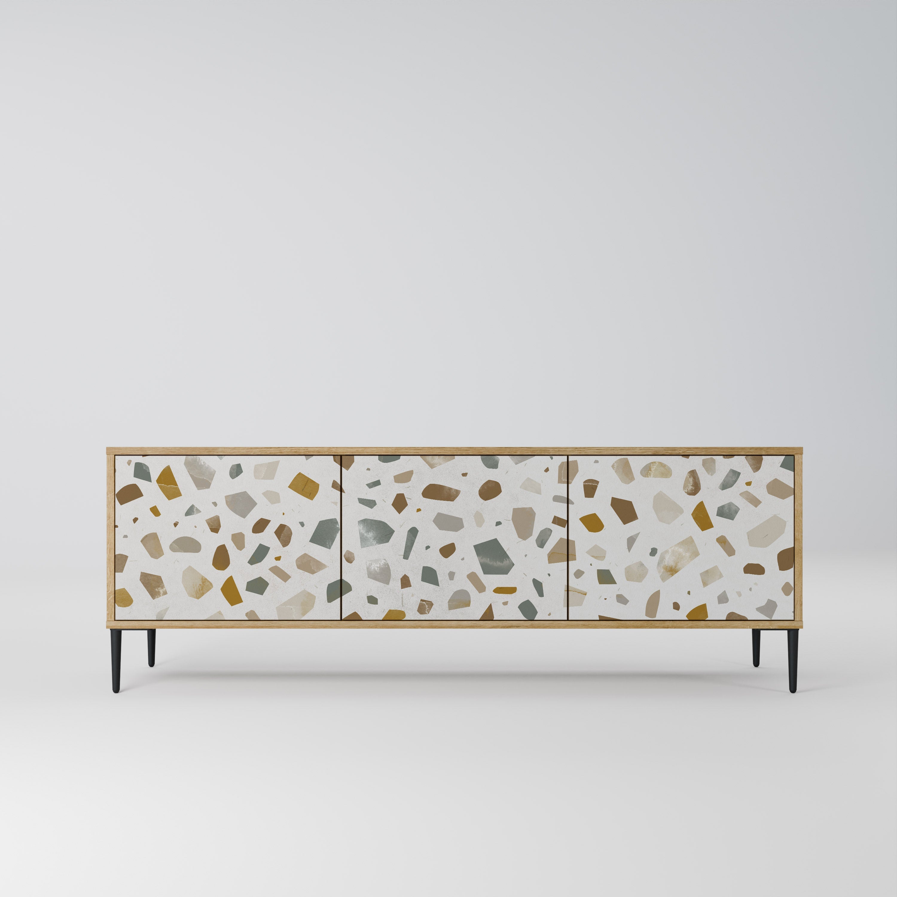 PIECES OF TOMORROW Móvel de TV com 3 Portas em Efeito Carvalho