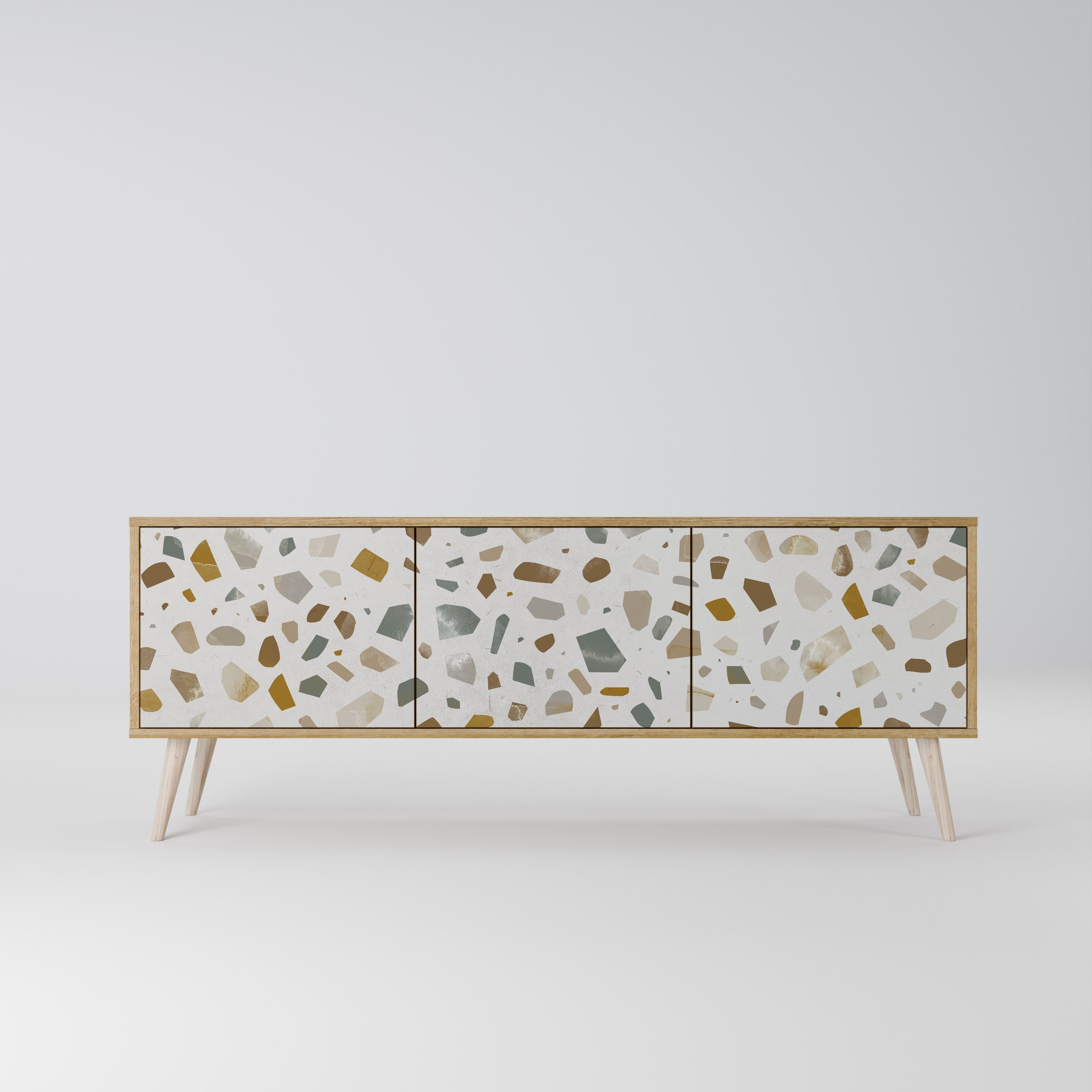 PIECES OF TOMORROW Móvel de TV com 3 Portas em Efeito Carvalho