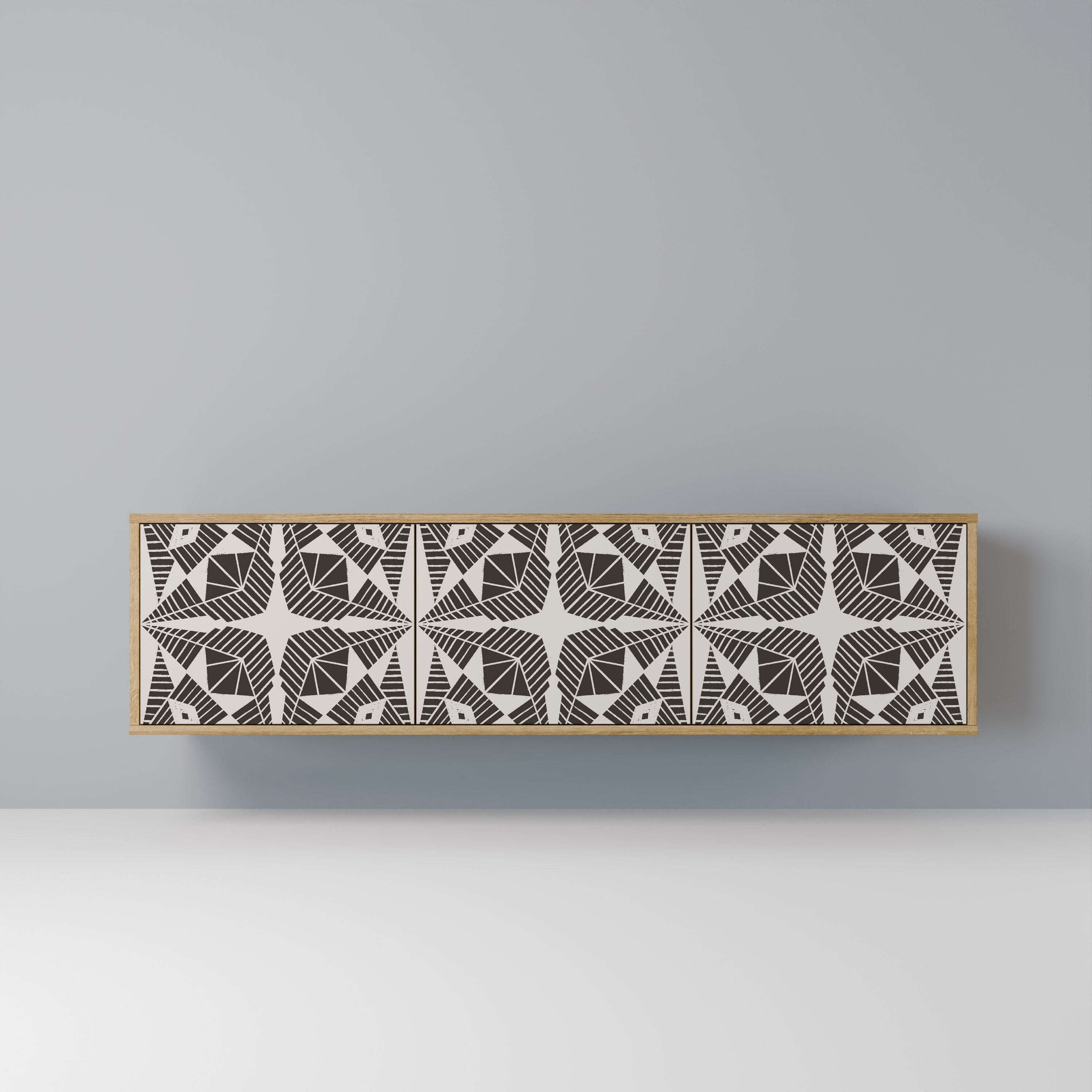 MONOCHROME NEXUS Móvel de TV com 3 Portas em Efeito Carvalho